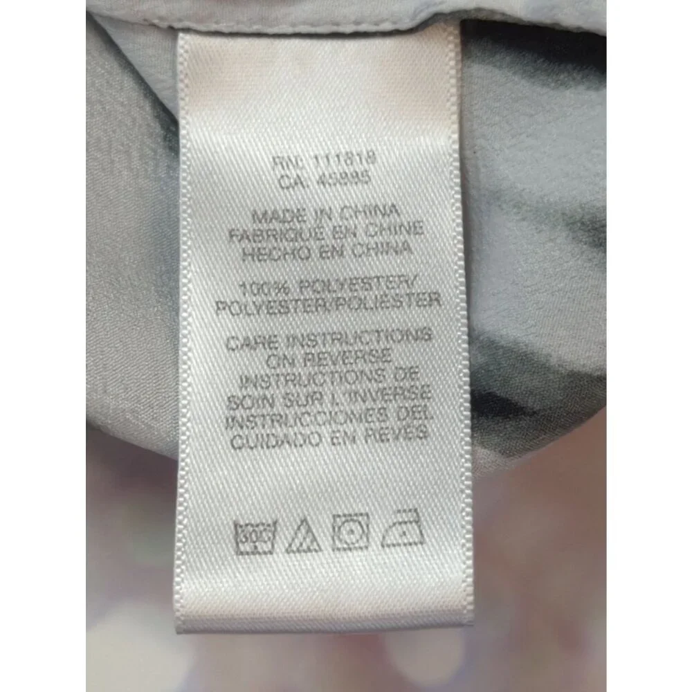 Michael Kors Womens Small Tie Dye Top Zipper Accent Short Sleeve